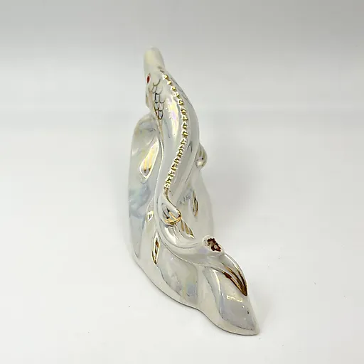 Фарфоровая статуэтка "Осётр" с люстром и золочением, ДФЗ Вербилки, СССР, 1950-е - View 4