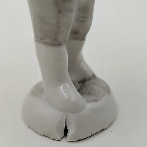 Фарфоровая статуэтка "Девочка в шубке" (Укутыш), Райпромкомбинат Бронницы, СССР, 1940-1950-е - View 3