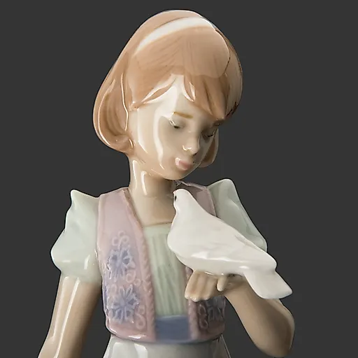 Фарфоровая статуэтка Lladro 'Летняя прогулка' 1991 года, Испания - View 2