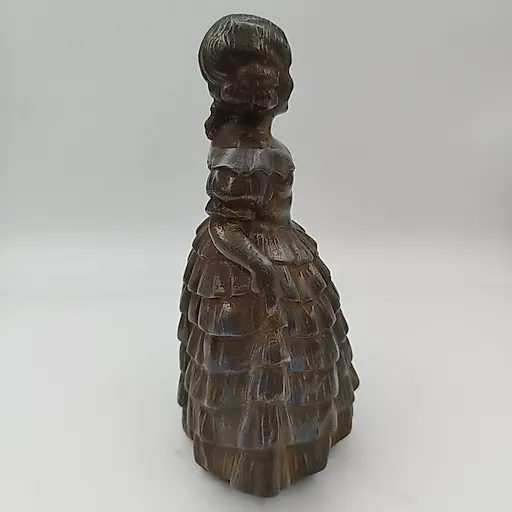 Бронзированная статуэтка «Юная красавица в бальном платье», металл, Западная Европа, 1960-1980 гг. - View 3