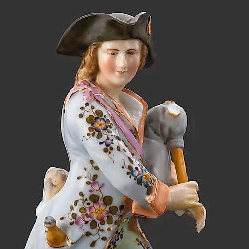 Фарфоровая статуэтка "Музыкант с волынкой", Aelteste Volkstedt, Тюрингия, конец XIX века - View 2