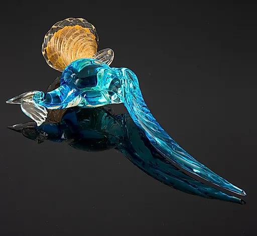 Скульптура "Фазан" из муранского стекла с золотым листом, Италия, 1970-1990 гг. - View 4