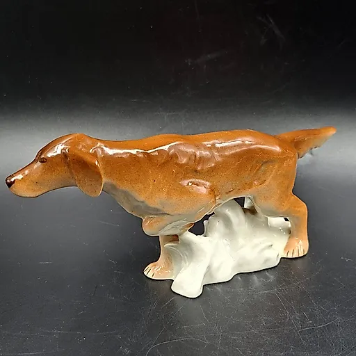 Фарфоровая статуэтка Ирландский сеттер, скульптор П.П. Веселов, ЛФЗ СССР 1970-1992 - View 2