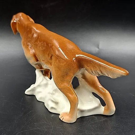 Фарфоровая статуэтка Ирландский сеттер, скульптор П.П. Веселов, ЛФЗ СССР 1970-1992 - View 3