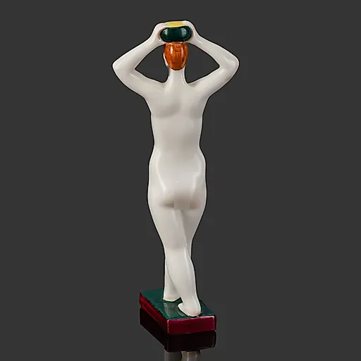 Фарфоровая статуэтка "Идущая с чашкой" (Кариатида) по модели А.Т. Матвеева, ЛФЗ, 1992-2001 гг. - View 3