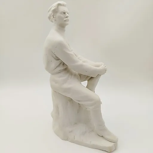Фарфоровая статуэтка Максима Горького авторства В.Г. Стамова, ЛФЗ, СССР, 1950-1960 гг. - View 6