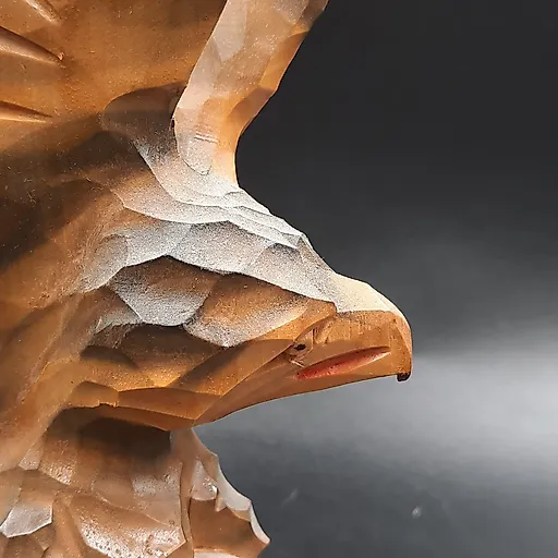 Резная деревянная статуэтка "Орёл", фабрика "Закарпатский сувенир", СССР, 1977 год - View 3