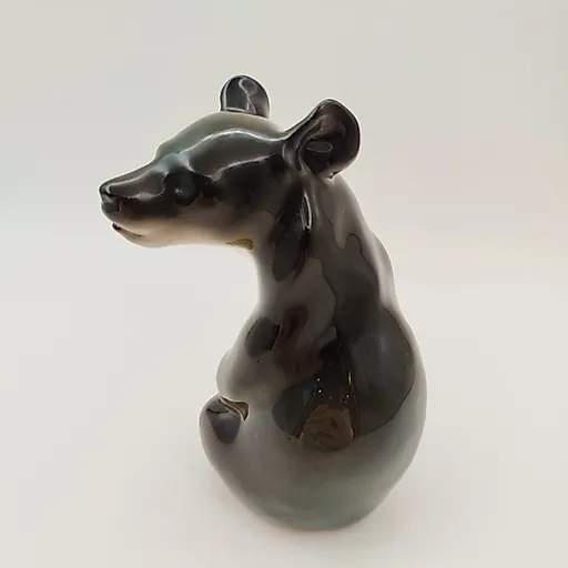 Фарфоровая статуэтка "Гималайский медведь" скульптора Веселова, ЛФЗ, СССР - View 2