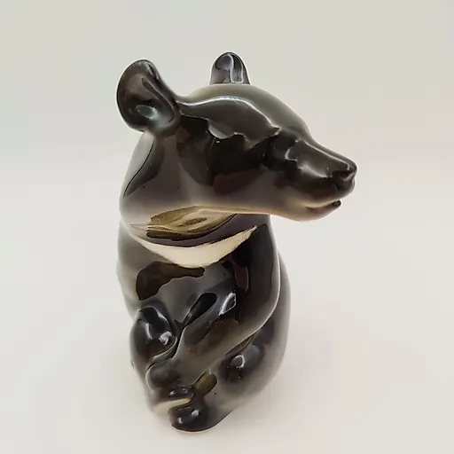 Фарфоровая статуэтка "Гималайский медведь" скульптора Веселова, ЛФЗ, СССР - View 4