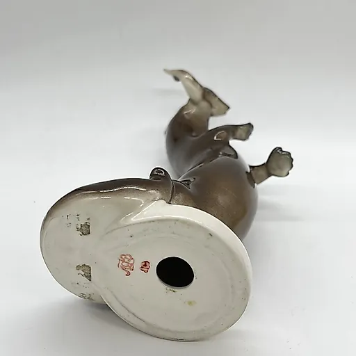 Фарфоровая статуэтка "Выдра с рыбой" скульптора Б.Я. Воробьева, ЛФЗ, 1960-1970 гг. - View 5