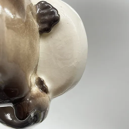 Фарфоровая статуэтка "Выдра с рыбой" скульптора Б.Я. Воробьева, ЛФЗ, 1960-1970 гг. - View 6