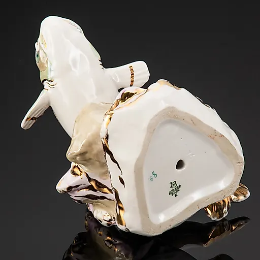 Большая фарфоровая статуэтка «Окунь» авторства П.М. Кожина, Дулевский завод, СССР, 1954 год - View 4