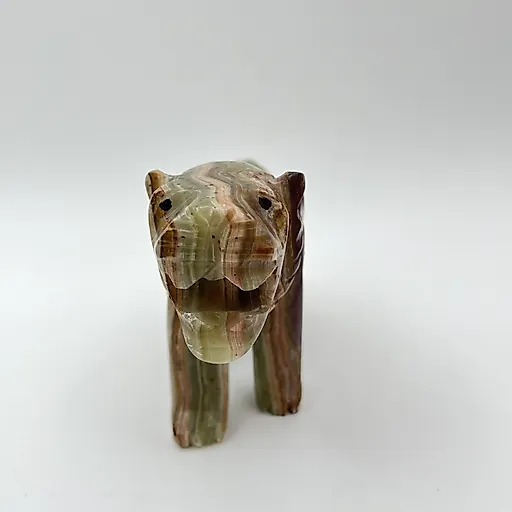 Резная статуэтка тигра из натурального оникса, азиатская работа, 2000-2015 гг. - View 2