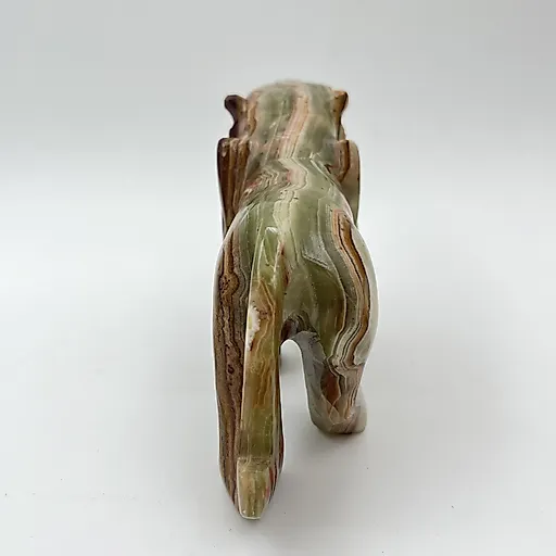 Резная статуэтка тигра из натурального оникса, азиатская работа, 2000-2015 гг. - View 3