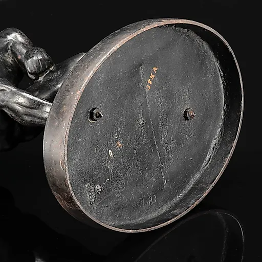 Чугунная статуэтка "Штангист" скульптора М.Г. Манизера, Каслинский завод, СССР, 1963 год - View 4