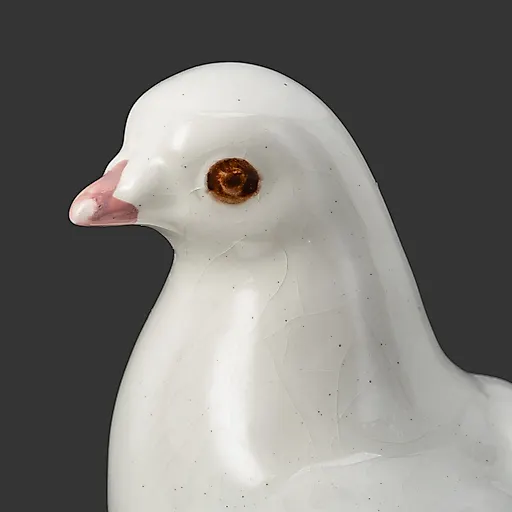 Фаянсовая статуэтка «Голубь» авторства Веры Филянской, Конаковский завод, СССР, 1960-е - View 2