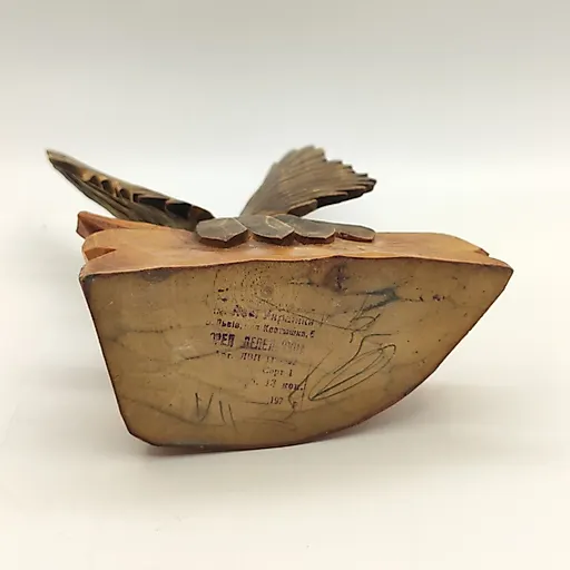 Резная деревянная статуэтка "Орёл", Львовская фабрика художественных изделий им. Леси Украинки, СССР, 1970-1990 гг. - View 5