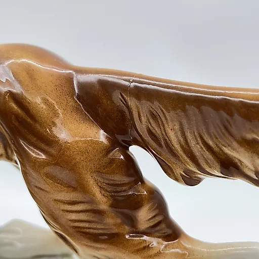 Фаянсовая статуэтка "Собака с дичью" от Royal Dux, Чехия, 1990-1993 гг. - View 6