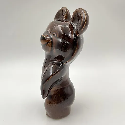 Фаянсовая статуэтка Олимпийский мишка, Конаковский завод, СССР, 1980-е - View 2