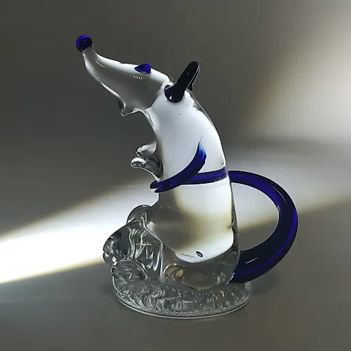 Стеклянная статуэтка "Крыса" в гутной технике, Россия, 1990-2010 гг. - View 2