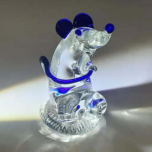 Стеклянная статуэтка "Крыса" в гутной технике, Россия, 1990-2010 гг. - View 4