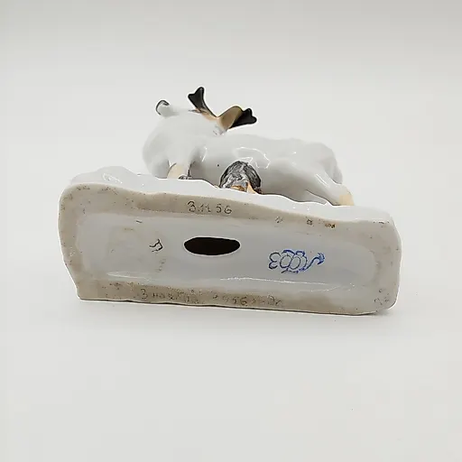 Фарфоровая статуэтка "Олень" скульптора Воробьева Б.Я., ЛФЗ, СССР, 1950-е годы - View 5