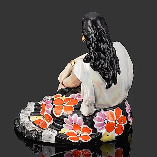 Фарфоровая статуэтка "Цыганка Земфира" скульптора Бржезицкой, Дулевский завод, СССР, 1966 - View 3