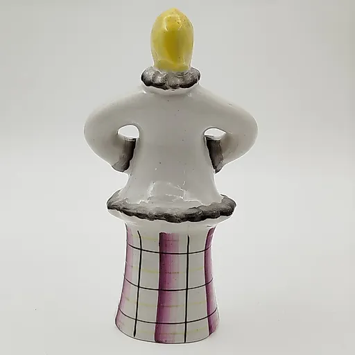 Фарфоровая статуэтка "Девушка в зимнем пальто", Гжель, Турыгинский завод, СССР - View 4