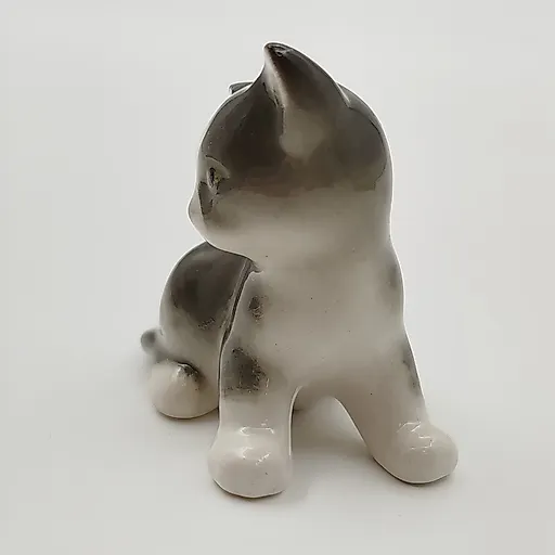 Фарфоровая статуэтка Котенок Парамоша, скульптор Трофимова, СССР 1980-е - View 4