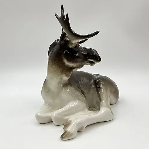 Фарфоровая статуэтка "Лось" скульптора Веселова, ЛФЗ, 1991-2005 гг. - View 2