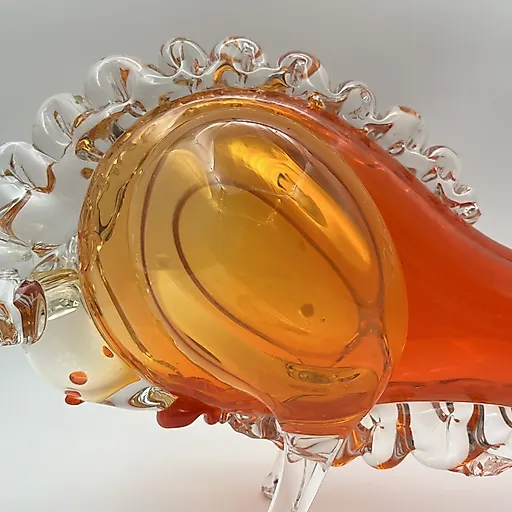 Стеклянная статуэтка "Бизон" авторства Муратова В.С., гутная техника, Гусевской хрустальный завод, СССР - View 5