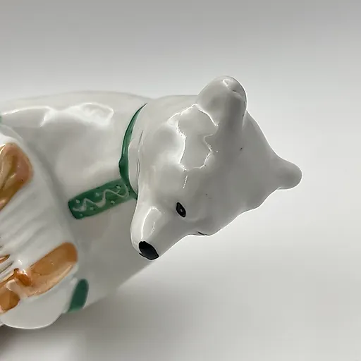 Фарфоровая статуэтка "Медведь с гармошкой" из серии "Цирковые медведи", Дулевский завод, СССР, 1986 г. - View 6