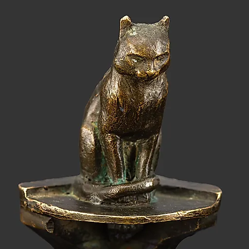 Бронзовая статуэтка кошки в стиле ар-деко, Западная Европа, 1910-1940 гг. - View 2