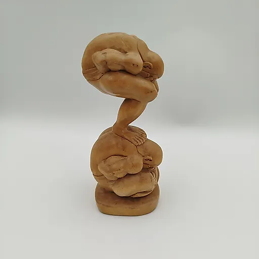 Резная деревянная статуэтка «Акробаты», Азия, конец XX века - View 3