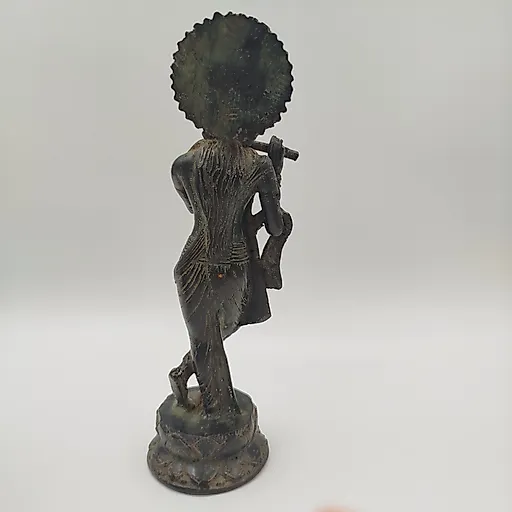 Статуэтка Кришна из металла, литье, Индия 1980-1990 гг. - View 3