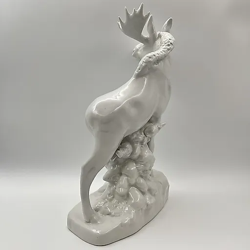 Фарфоровая статуэтка "Лось" скульптора Воробьёва, ЛФЗ СССР - View 5