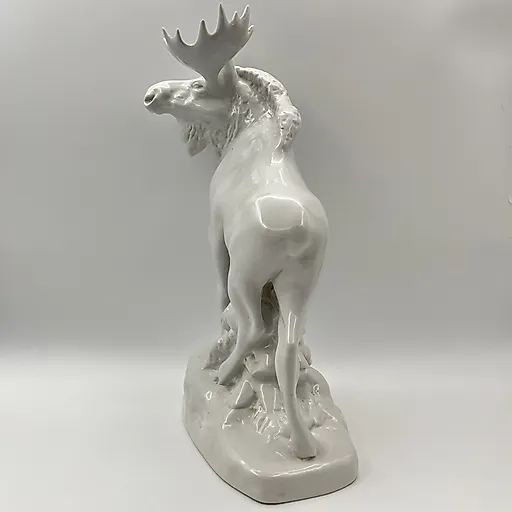 Фарфоровая статуэтка "Лось" скульптора Воробьёва, ЛФЗ СССР - View 7