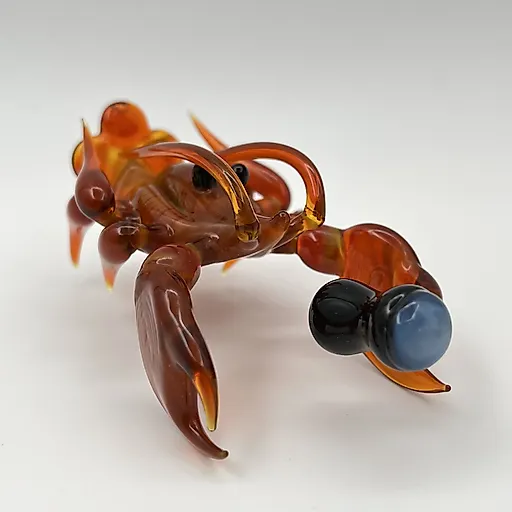 Стеклянная статуэтка "Рак с кружкой", гутная техника, Россия, 2000-е - View 2