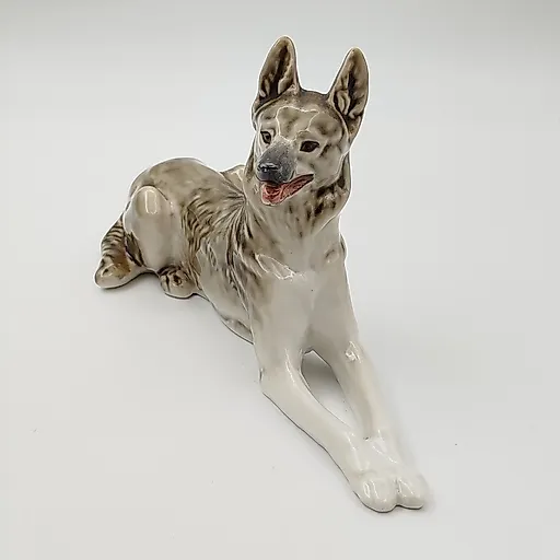 Фарфоровая статуэтка «Немецкая овчарка» ЛФЗ, СССР, 1960-1970 гг. - View 2