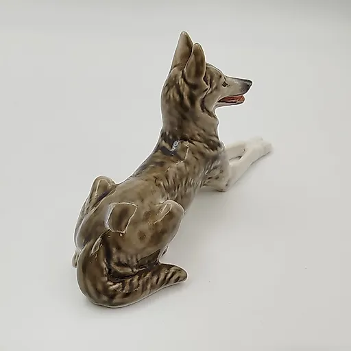 Фарфоровая статуэтка «Немецкая овчарка» ЛФЗ, СССР, 1960-1970 гг. - View 3