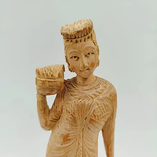 Статуэтка «Индианка» из дерева, резьба, Индия, 1970-1990 гг. - View 2