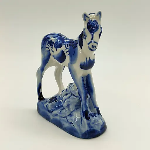 Фарфоровая статуэтка «Жеребенок» Гжель, роспись, Россия - View 2