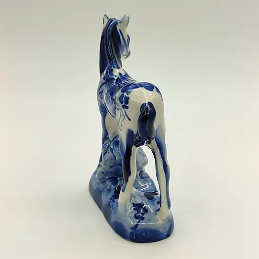 Фарфоровая статуэтка «Жеребенок» Гжель, роспись, Россия - View 3