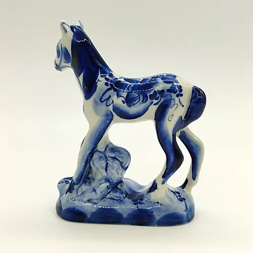 Фарфоровая статуэтка «Жеребенок» Гжель, роспись, Россия - View 4