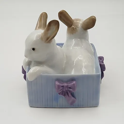 Фарфоровая статуэтка «Кролики в коробке» NAO Porcelain, Испания, 1988-2000 - View 4