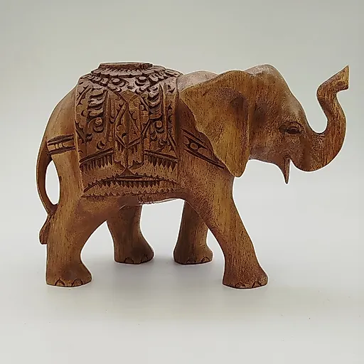 Статуэтка Слон в попоне, дерево, резьба, Азия, конец XX века - View 3