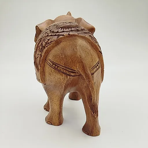 Статуэтка Слон в попоне, дерево, резьба, Азия, конец XX века - View 6