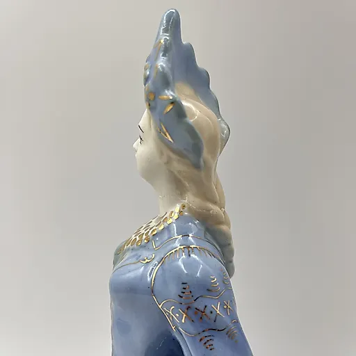 Фарфоровая статуэтка Хозяйка медной горы, Гжель, СССР, 1950-1960 - View 8