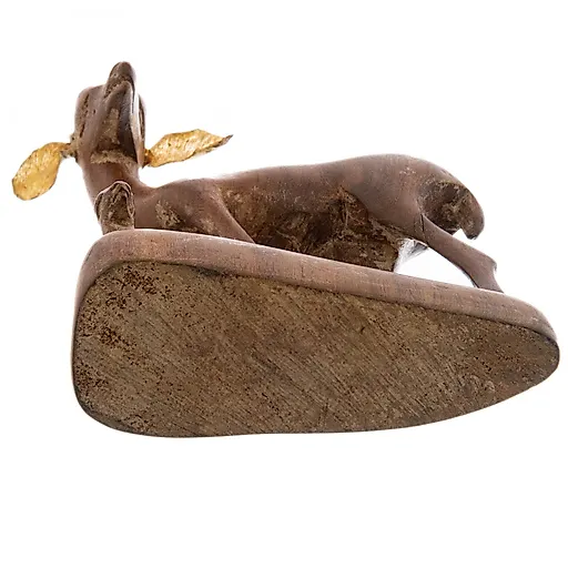 Статуэтка «Лань с детенышем», дерево, резьба, кожа, Африка, 1990-2010 - View 3