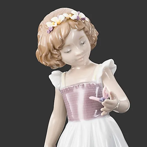 Фарфоровая статуэтка Lladro «Доброе утро, бабочка» (Good Morning Butterfly), Марко Антонио Ногерон, Испания, 2010 - View 3